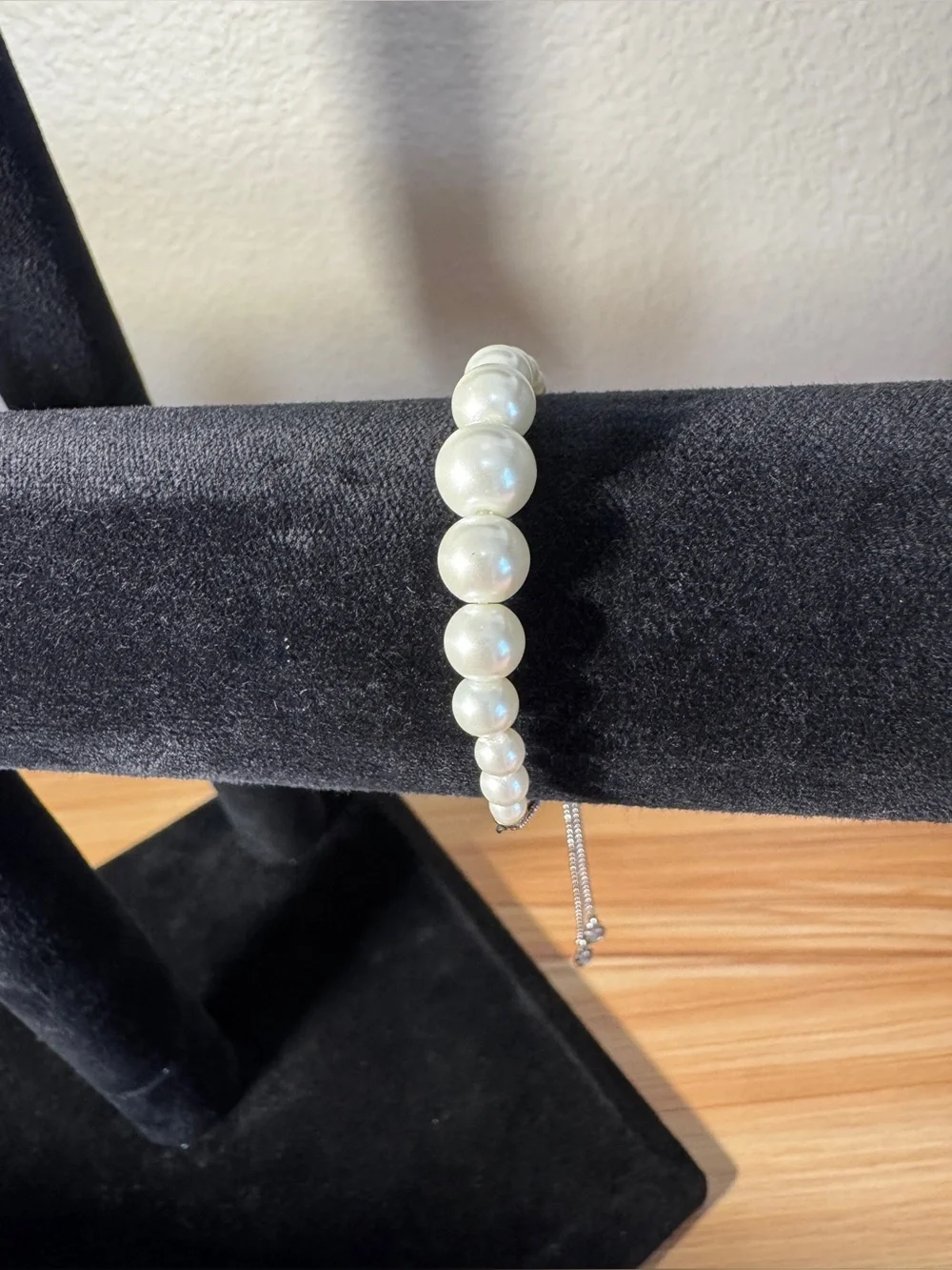 Kate Spade New York Cream Graduated Faux Pearl Slider Bracelet NWT